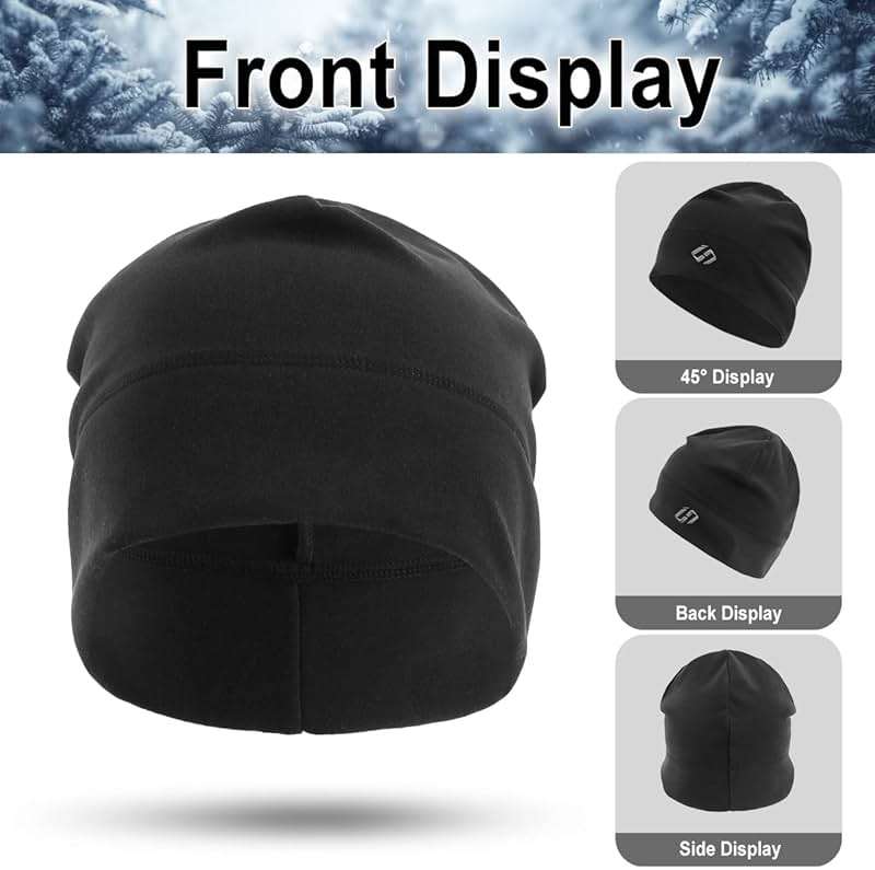 HASAGEI Thermal Running Hat - Men's Skull Cap Cycling Cap Under Helmet for Winter - Image 3