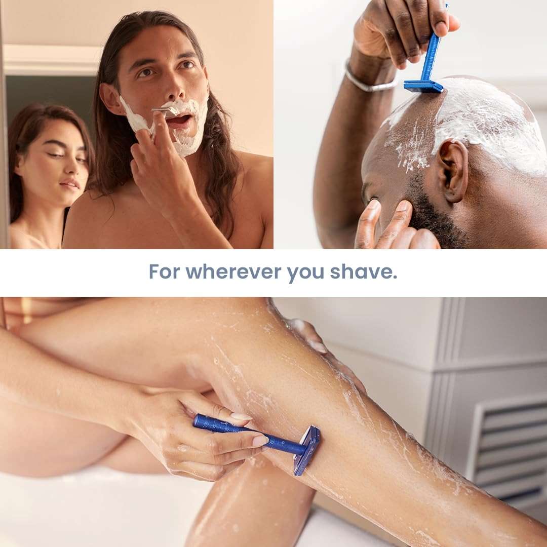 Henson Shaving Razor - Tan Double Edge Safety Razor with 5 Spare Blades - 30° Angled Precision With Superior Blade Rigidity- Reusable Single Blade Razors For Men and Women - Mild Aggression - Image 9