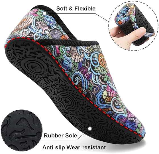 Fires Womens Mens Slippers with Rubber Sole Soft-Lightweight House Slipper Socks Around House Shoes Non Slip Indoor/Outdoor - Image 3