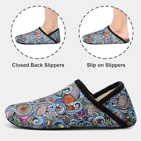 Fires Womens Mens Slippers with Rubber Sole Soft-Lightweight House Slipper Socks Around House Shoes Non Slip Indoor/Outdoor - Image 4