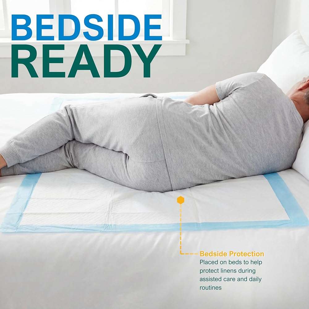 MED PRIDE 15 Disposable Underpads 23'' X 36'' Incontinence Pads, Chux, Bed Covers, Puppy Training | Thick, Super Absorbent Protection for Kids, Adults, Elderly - Image 3