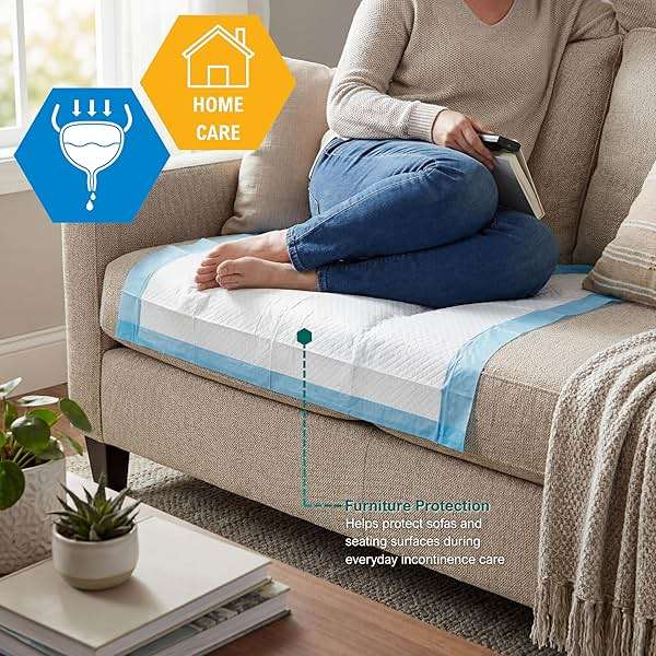 MED PRIDE 15 Disposable Underpads 23'' X 36'' Incontinence Pads, Chux, Bed Covers, Puppy Training | Thick, Super Absorbent Protection for Kids, Adults, Elderly - Image 6