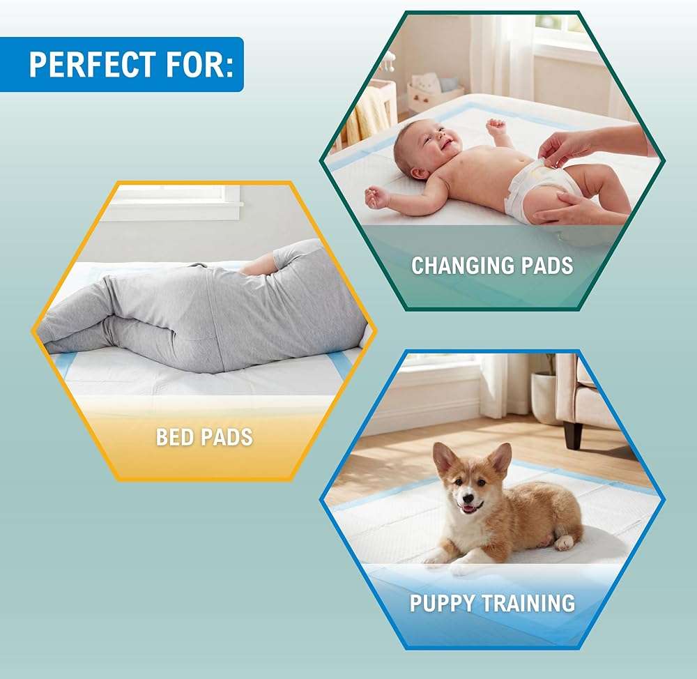 MED PRIDE 15 Disposable Underpads 23'' X 36'' Incontinence Pads, Chux, Bed Covers, Puppy Training | Thick, Super Absorbent Protection for Kids, Adults, Elderly - Image 9