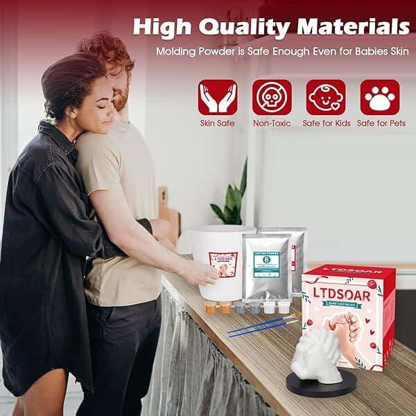 LTDSOAR Hand Casting Kit, Couples with Practice Kit, Hand Mold Kit for Women Men Engagement, Romantic Anniversary Wedding Birthday for Her or Him, Boyfriend Girlfriend Unique Bridal Shower Gift - Image 2