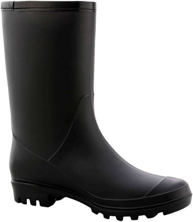 Fubotao Women's Mid Calf Rain Boots Waterproof Fashion Garden Shoes Anti-slipping Rainboots For Women Comfortable Insole Light Rain Shoes - Image 2