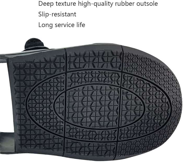 Double Hook and Loop Straps Safety Overshoes Steel Toe Caps, Titanium Aluminum Alloy Toe Shoe Covers, Steel Toe Covers, Slip Resistant Alloy Toe Overshoe, Visitor Safety Overshoe, Size M, Color Red - Image 4