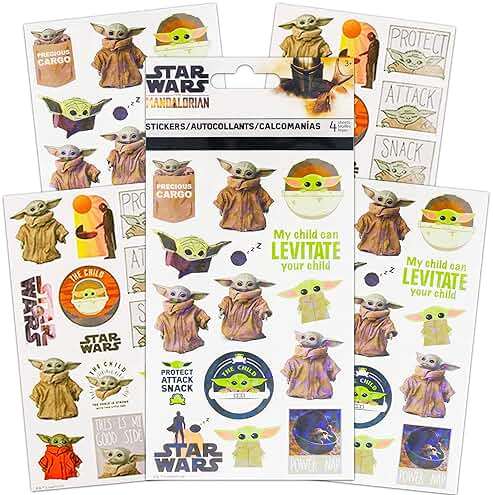 Fast Forward Baby Yoda Backpack with Lunch Box for Girls Set - Bundle with Baby Yoda Backpack, Baby Yoda Lunch Bag, Water Bottle, Stickers, Keychain, More | Star Wars Backpack for Girls - Image 6