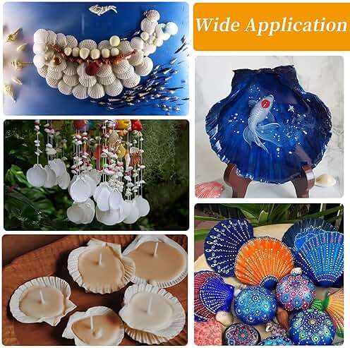 WeDoSoy 30PCS Natural Scallop Shells White Sea Shells for Decorating from Sea Beach Real Seashells for DIY Craft Painting Ocean Themed Party Wedding 2''-3'' - Image 5