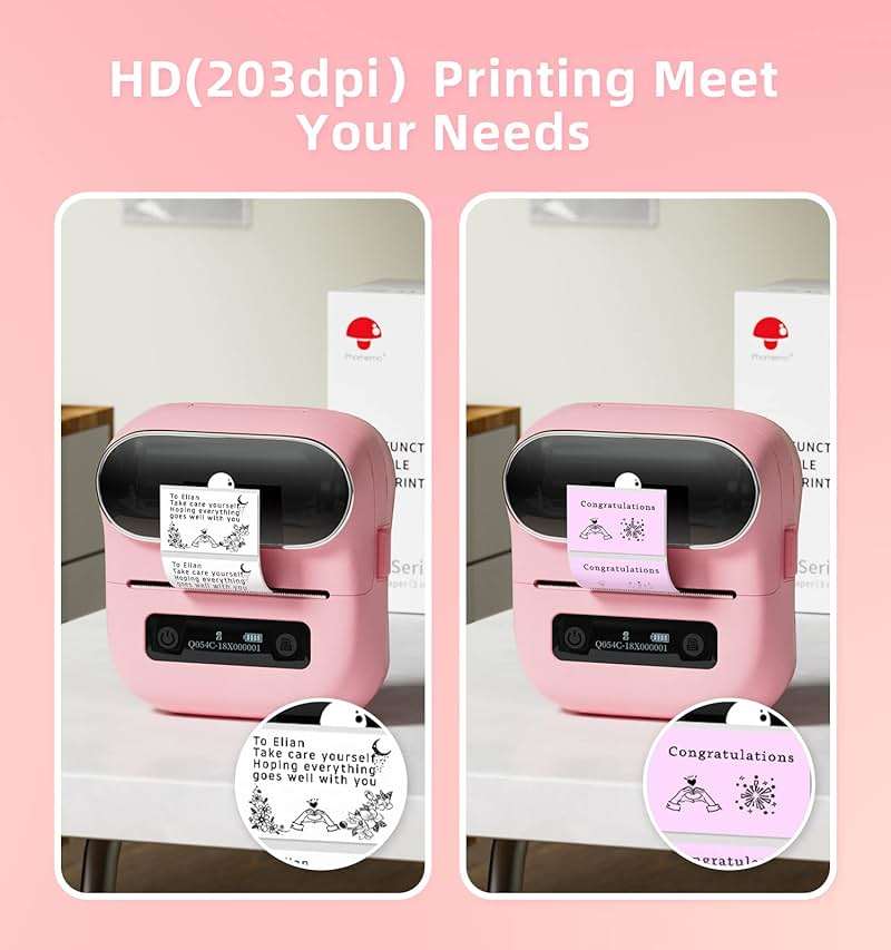Phomemo M220 Label Maker, 3.14 Inch Bluetooth Thermal Label Printer, Compatible with Phone & PC, for Barcode, Address, Mailing, Home,Office,School - Image 7
