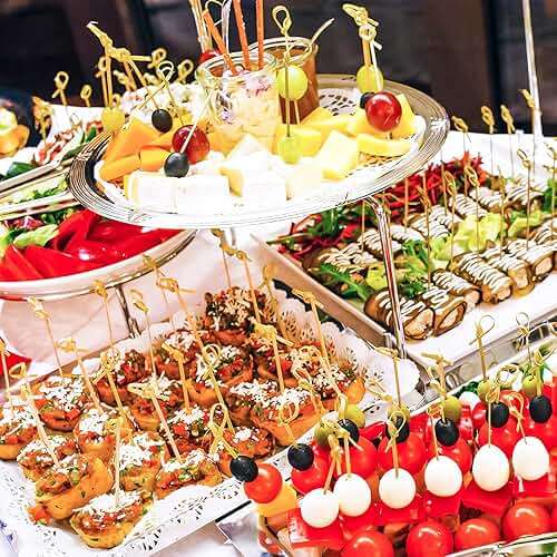 Meanplan 1000 Pcs Bamboo Cocktail Picks 4.72 Inch Bamboo Skewers Handmade Food Garnish Sticks with Looped Knot Fruit Toothpicks for Drinks Appetizer Cocktail Themed Party Snack(Green) - Image 6