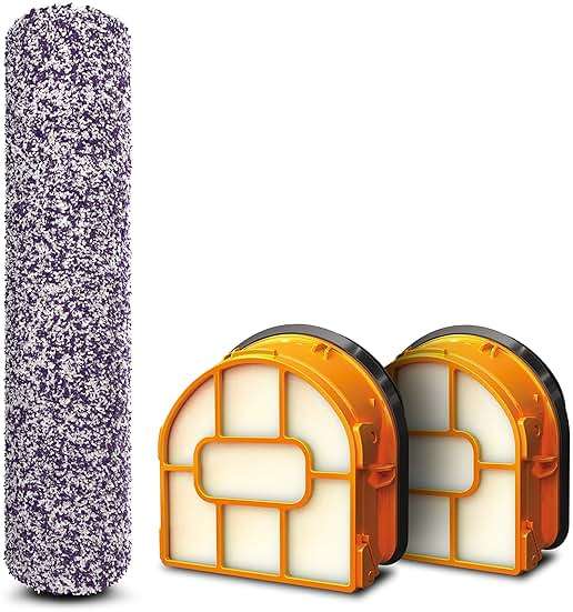 Shark HydroVac Antimicrobial Brushroll* & 2-Pack Filter Bundle, Compatible with All Hydrovac 3-in-1 Multi-Surface Cleaners for All Sealed Hard Floors and Area Rugs, Purple/White, WDB1F2 - Image 1