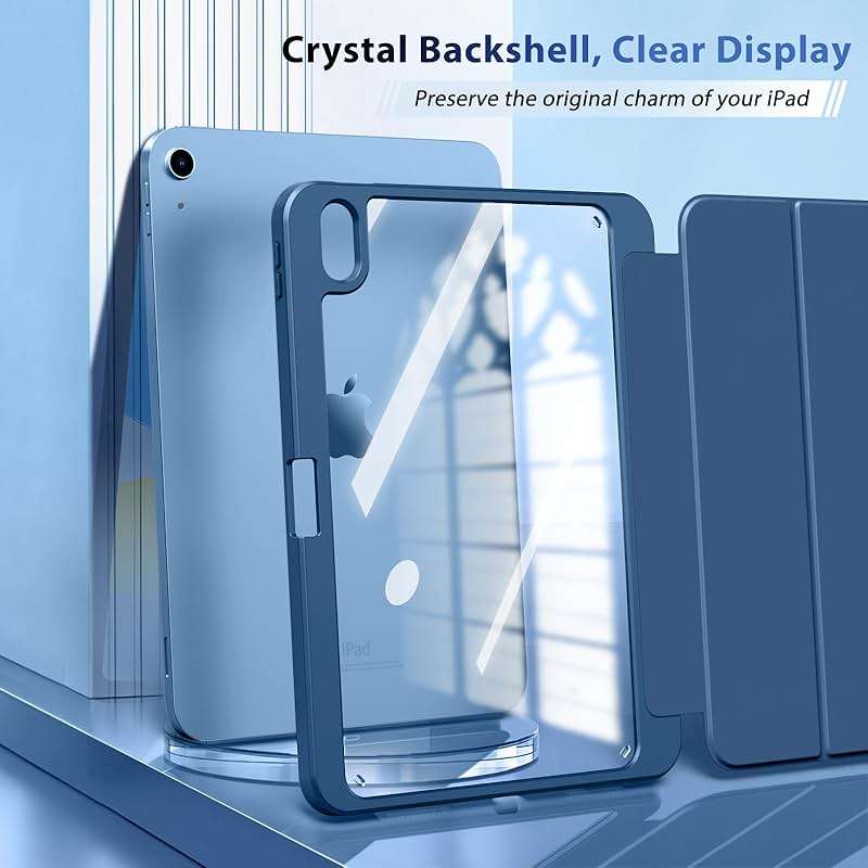 TiMOVO Case for iPad (A16) 11th Generation 11 Inch 2025, iPad 10th Generation Case 10.9 Inch 2022 with Pencil Holder,Slim Protective Cover with Clear Back Shell,Auto Wake/Sleep, Abyss Blue - Image 3