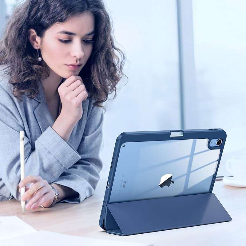 TiMOVO Case for iPad (A16) 11th Generation 11 Inch 2025, iPad 10th Generation Case 10.9 Inch 2022 with Pencil Holder,Slim Protective Cover with Clear Back Shell,Auto Wake/Sleep, Abyss Blue - Image 8