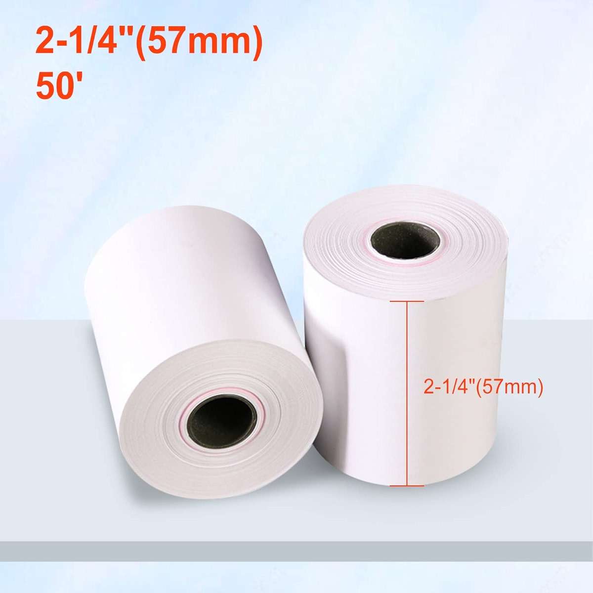 Immuson 2 1/4" x 85' Thermal Paper Receipt Rolls, POS/Cash Register Receipt Paper, Fits All Credit Card Terminals (50 Rolls) - Image 3