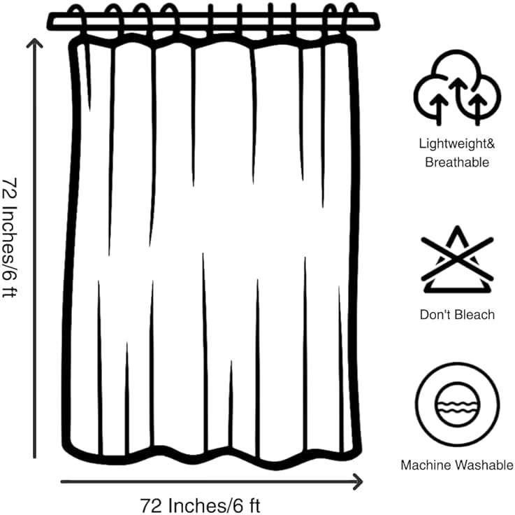 GKLEASG Boho Mid Century Shower Curtain, Minimalist Abstract Arch Simple Sun Modern Machine Washable Waterproof for Bathroom Decor Bathtub with 12 Hooks 72x72 - Image 2