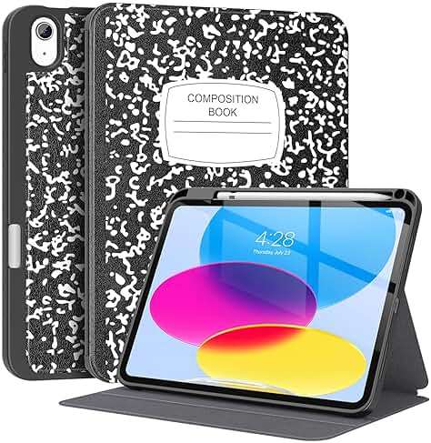 Supveco Case for iPad (A16) 11th Generation 11 inch (2025),iPad 10th Generation 10.9 inch (2022) with Pencil Holder-[Auto Wake/Sleep],Premium Folio Stand Case with Soft TPU Back Cover-Book - Image 1