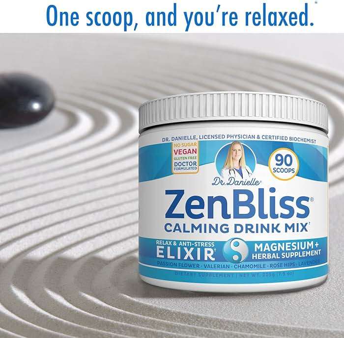 Zenbliss Calming Magnesium Drink Mix for Relaxation & Muscle Comfort – Magnesium Powder Supplement for Stress Support – By Dr. Danielle - Image 7
