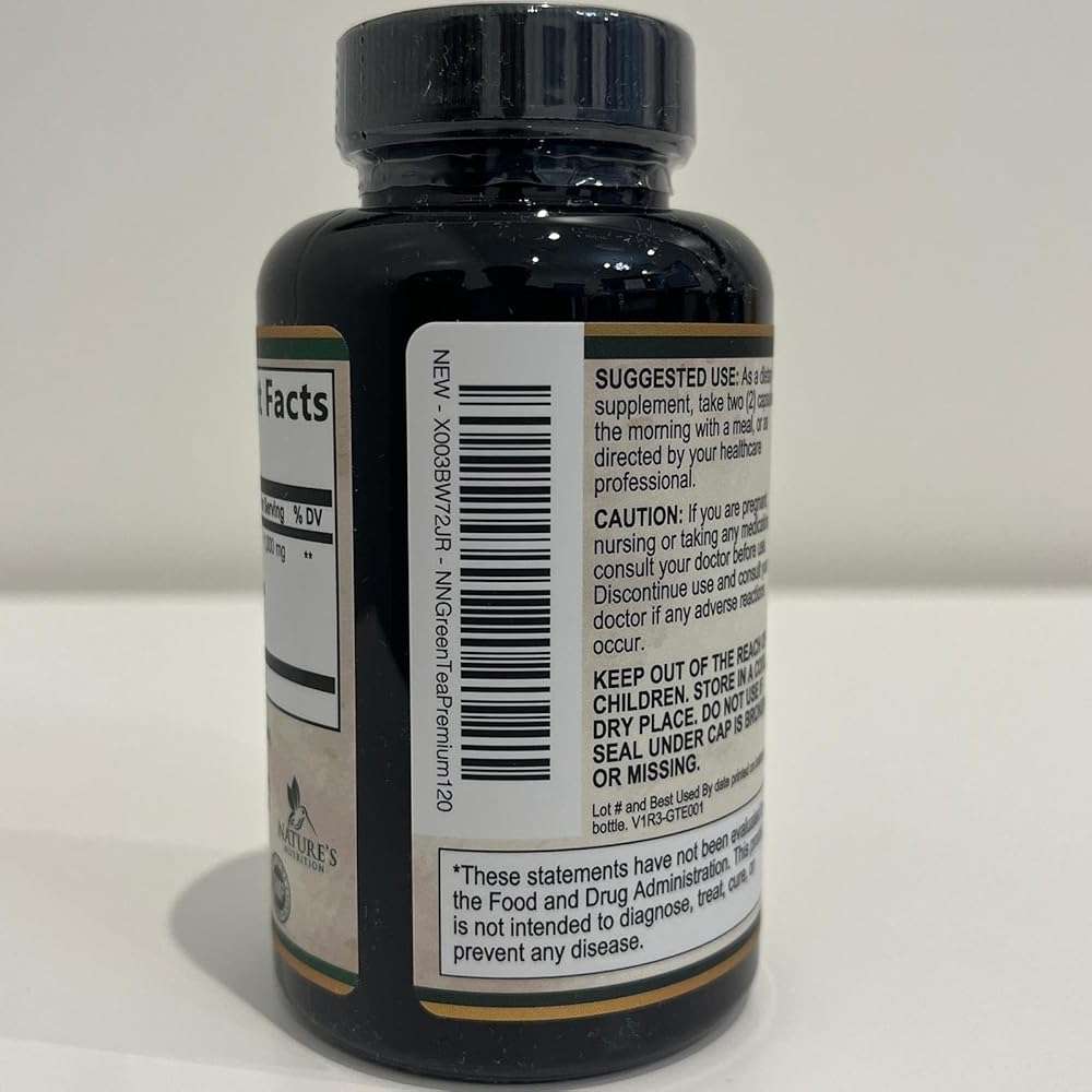 Green Tea Extract 1000mg Per Serving - Standardized 45% EGCG & 98% Polyphenols - 3X Strength Green Tea Pills for Energy, Supports Heart Health, Herbal Supplement, Vegan, Bottled in USA - 120 Capsules - Image 9