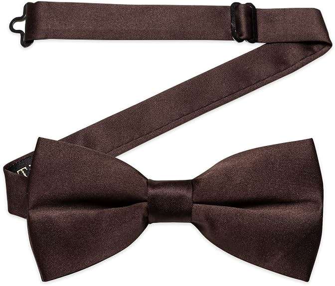 YourTies Bow Ties for Men Pretied Bowties Solid Color Satin Bow Tie Formal Business Tuxedo Wedding Party Prom - Image 1