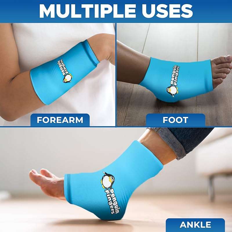 Elbow and Ankle Ice Pack for Injuries Reusable, Cold Warm Compression Sleeves for Arm, Ankle and Foot Pain Relief for Men, Women, Girls and Boys Tennis Elbow, Tendonitis, Non-Toxic, Latex Free - Image 2