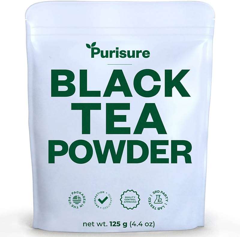 Instant Black Tea Extract Powder, Unsweetened Iced Tea Extract Powder from Real Black Tea Leaves for Hot or Cold Drinks, Instant Black Tea Mix for Beverages, Smooth Mixing, Zero Additives, Non-GMO, 125g , 250 Servings - Image 1