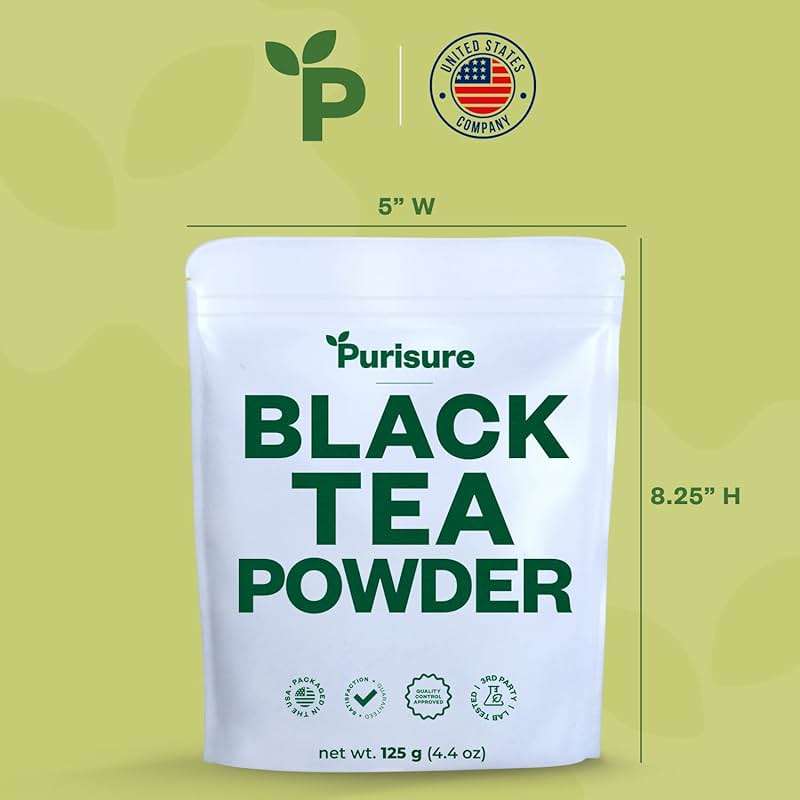 Instant Black Tea Extract Powder, Unsweetened Iced Tea Extract Powder from Real Black Tea Leaves for Hot or Cold Drinks, Instant Black Tea Mix for Beverages, Smooth Mixing, Zero Additives, Non-GMO, 125g , 250 Servings - Image 8