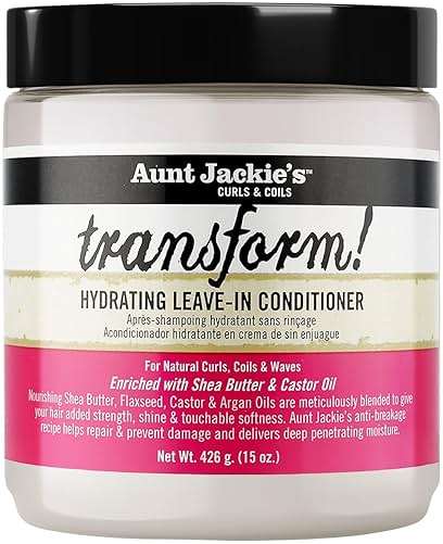 Aunt Jackie's Curls and Coils Transform Hydrating Leave-In Creme Conditioner for All Hair Types and Textures, 15 oz - Image 1