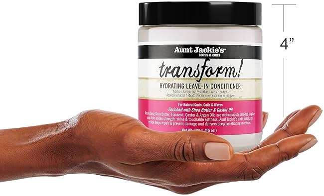 Aunt Jackie's Curls and Coils Transform Hydrating Leave-In Creme Conditioner for All Hair Types and Textures, 15 oz - Image 7