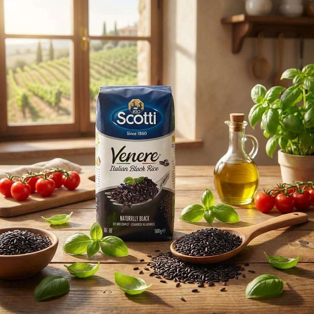 Riso Scotti - Black Grain Rice, Venere, 1.1 lbs (2 Pack x 500g) | Italian Black Rice, Wild Ancient Whole Grain Rice with Premium Quality for Risottos & Salads, Purple Rice, Product of Italy - Image 4