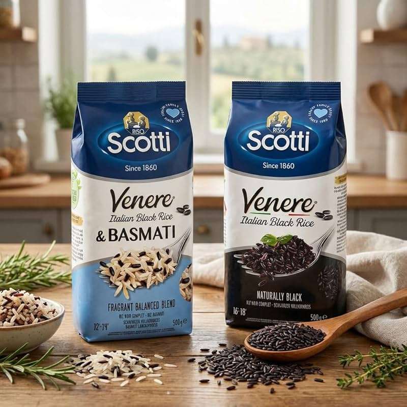 Riso Scotti - Black Grain Rice, Venere, 1.1 lbs (2 Pack x 500g) | Italian Black Rice, Wild Ancient Whole Grain Rice with Premium Quality for Risottos & Salads, Purple Rice, Product of Italy - Image 6