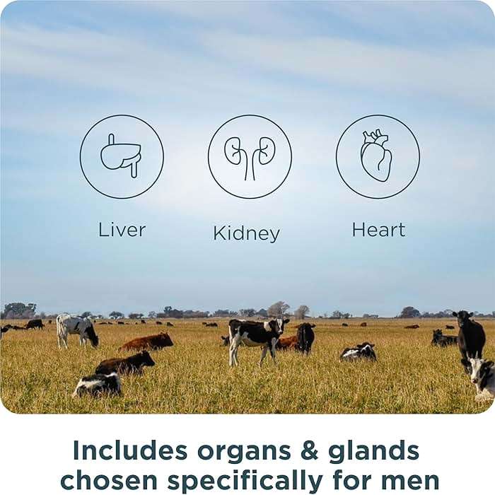 Ancient Nutrition Organ Supplements for Men, Grass-Fed and Wild Organ Complex Capsules, Liver, Prostate, Pancreas Supports Male Performance, Healthy Aging, 180 Ct - Image 6