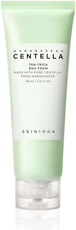 SKIN1004 Tea-Trica BHA Foam, Makeup Remover with Centella Asiatica & Tea Tree, Korean Face Cleanser for Oil & Sebum Balance, Cleansing Foam for Clearing Impurities, Korean Skin Care, 4.22 fl.oz /125ml - Image 1