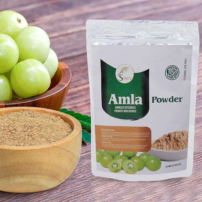 SVATV Amla Powder, Emblica Officinalis, Amalaki, Indian Gooseberry, 227g, 8 Ounce - Promotes Hair Growth, Strong & Long Hairs - Image 8