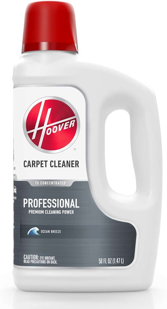 Hoover Prime Professional Carpet Cleaner Solution, 50 oz., Ocean Breeze Scent, Powerful Carpet Shampoo Solution, Remove Tough Stains from Carpet and Upholstery, Pair with Hoover Carpet Cleaner Machine - Image 1