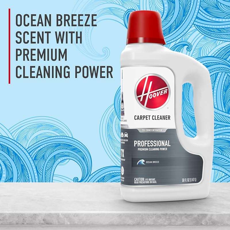 Hoover Prime Professional Carpet Cleaner Solution, 50 oz., Ocean Breeze Scent, Powerful Carpet Shampoo Solution, Remove Tough Stains from Carpet and Upholstery, Pair with Hoover Carpet Cleaner Machine - Image 6