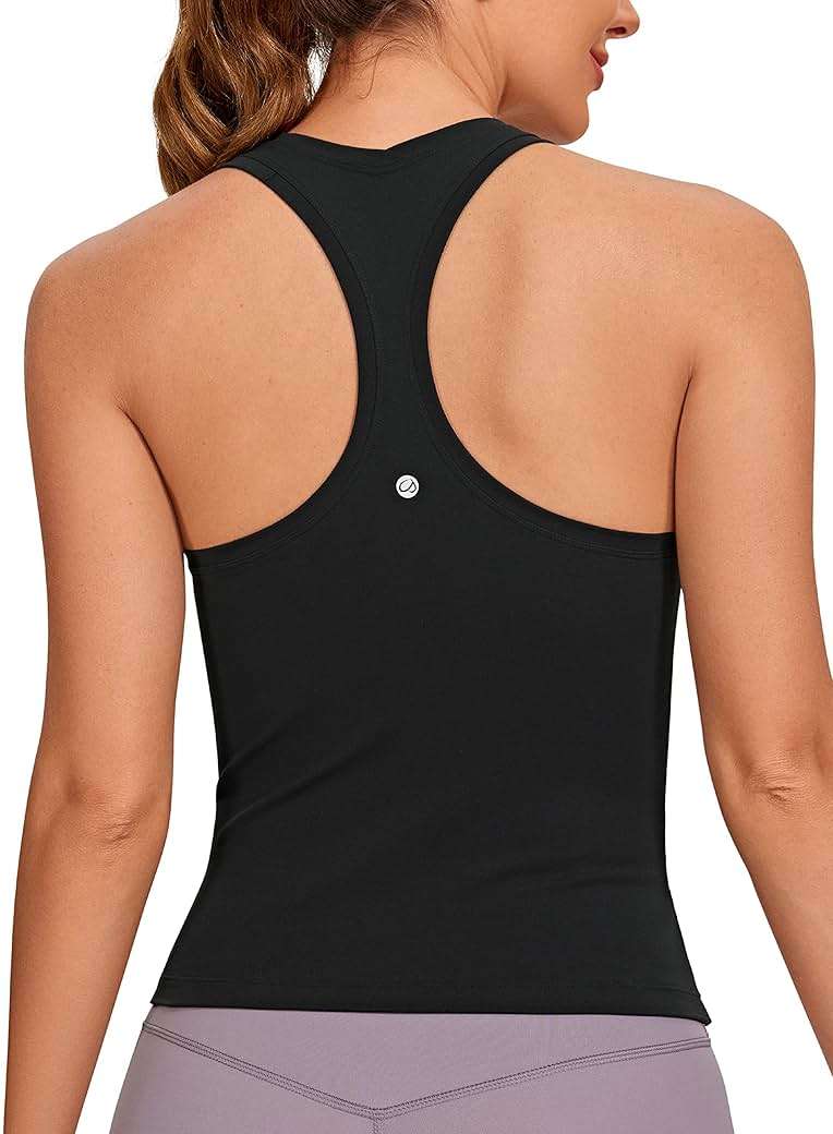 CRZ YOGA Butterluxe Racerback Tank Tops for Women - Yoga Workout Casual Gym Athletic Camisole Tight Sleeveless Shirts - Image 1