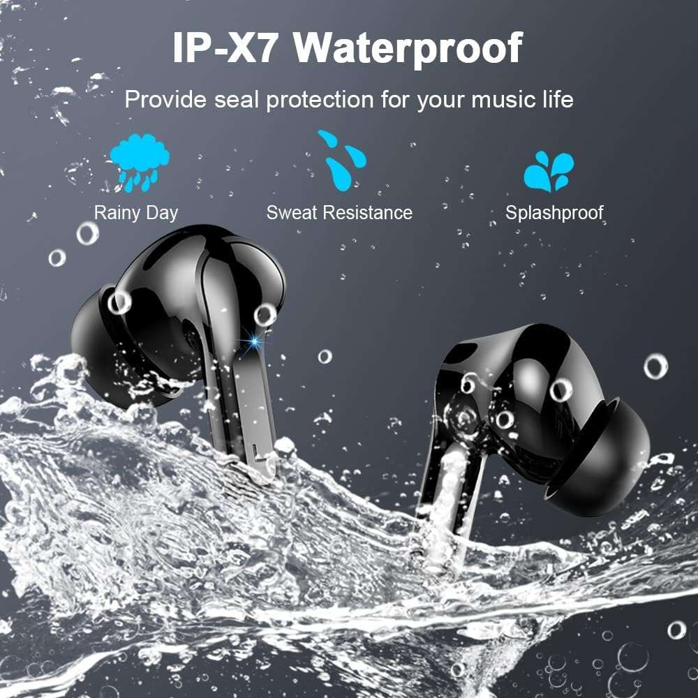 Wireless Earbuds, 2026 Bluetooth 5.4 Headphones NEW Ear Buds 40H Bass Stereo in-Ear Earphones ENC Noise Cancelling Earbuds with 4 HD Mic, USB-C LED Display IP7 Waterproof Sport Headset for Android iOS - Image 8