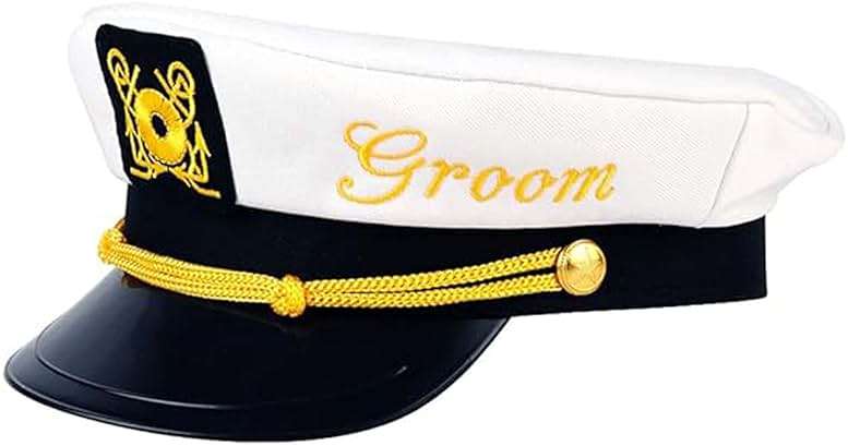 Brosash Bachelor Party Captain's Hat - Groom to Be Nautical Bachelor Hat | Funny Accessory Boats n' Hoes Bridal Shower - Image 1