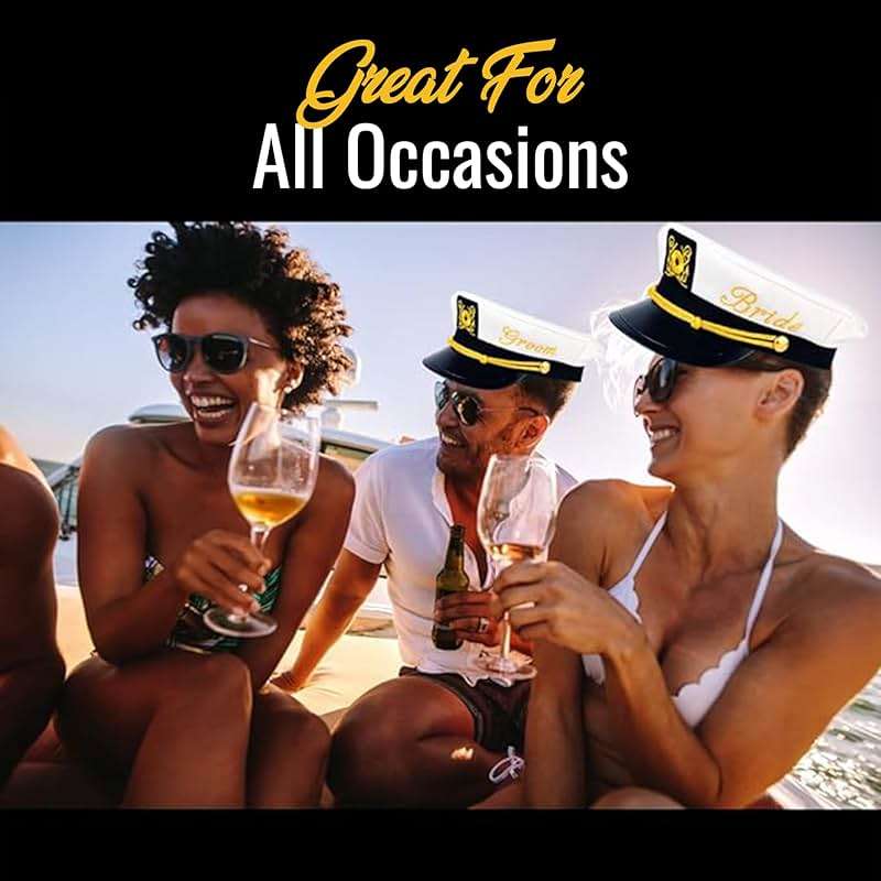 Brosash Bachelor Party Captain's Hat - Groom to Be Nautical Bachelor Hat | Funny Accessory Boats n' Hoes Bridal Shower - Image 5