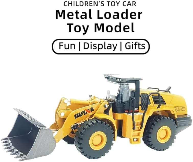 DDLONGDD Bulldozer Toys for Boys Heavy-Duty Metal Loader Vehicle Sand/Beach Toy with Functional Arm and Bucket,Realistic Perfect for Sandbox Indoor/Outdoor Play Die Cast Construction Model - Image 5