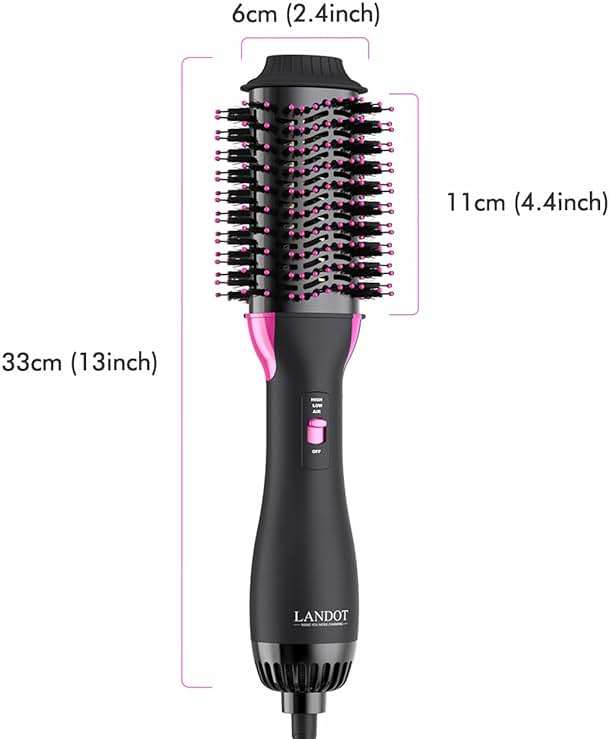 One-Step Hot Hair Blow Dryer Brush, Easy Salon-Style Blowouts, Less Frizz, More Shine, 3 Temps 2 Speeds, 60mm Barrel - Image 8