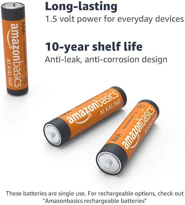 Amazon Basics AAA High-Performance Alkaline Batteries, 1000 Count (10 Packs of 100), 10-Year Shelf Life - Image 3