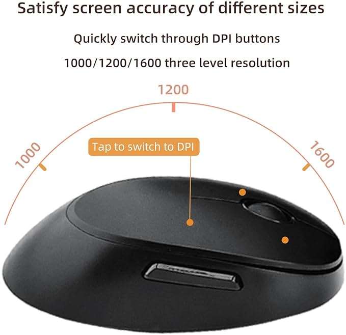 Wireless Keyboard and Mouse Combo, Retro Typewriter Style Keyboard with Round Keycaps, 2.4GHz Dropout-Free Connection Mouse with,Computer PC Desktops Laptop WindowsxP/7/8/10 (Black) - Image 6