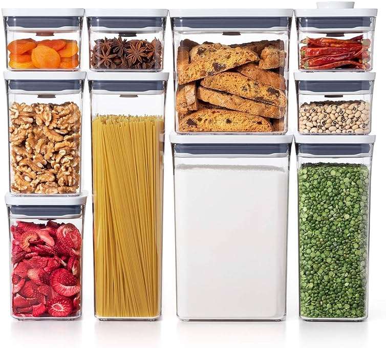 OXO Good Grips 10-Piece POP Container Set (White) and 8-Piece Baking Essentials POP Container Set (White) - Image 4