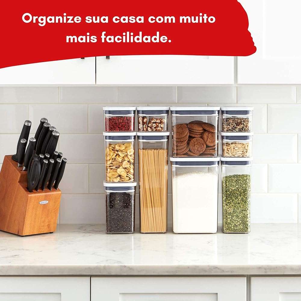 OXO Good Grips 10-Piece POP Container Set (White) and 8-Piece Baking Essentials POP Container Set (White) - Image 5