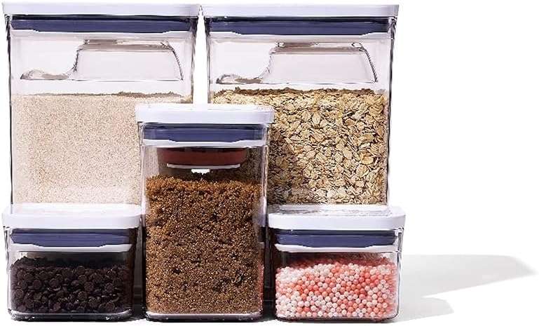OXO Good Grips 10-Piece POP Container Set (White) and 8-Piece Baking Essentials POP Container Set (White) - Image 6