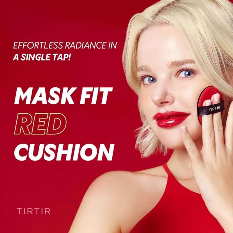 [*Mini Size*] TIRTIR Mask Fit Red Cushion Foundation | Full coverage, Weightless, Skin fit, Satin Glow Finish, Korean Makeup BB Foundation, beauty, Tattoo cover up, Buildable (#21N Ivory, 0.15 Fl Oz) - Image 2