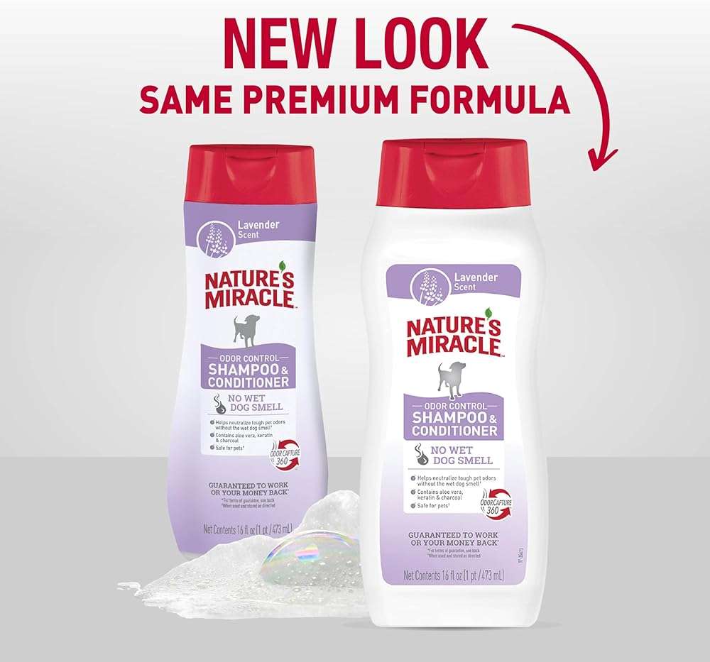Nature's Miracle Nature’s Miracle Odor Control Shampoo & Conditioner, 16 Ounces, Lavender Scent - Image 3