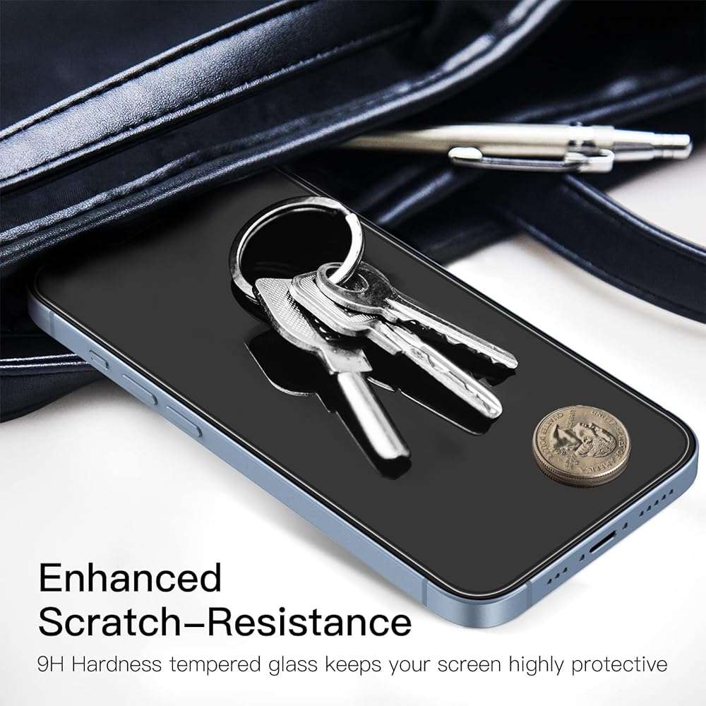 JETech Screen Protector for iPhone 17e (2026) / iPhone 16e / iPhone 14, Tempered Glass Film, 6.1-Inch Display, 3-Pack - Image 4
