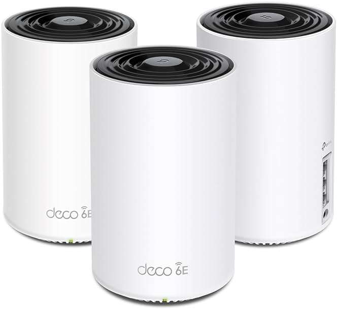 TP-Link Deco XE75 AXE5400 Tri-Band WiFi 6E System - Wi-Fi up to 7200 Sq.Ft, Engadget Rated Best for Most People, Replaces WiFi Router and Extender, AI-Driven New 6GHz Band, 3-Pack - Image 1